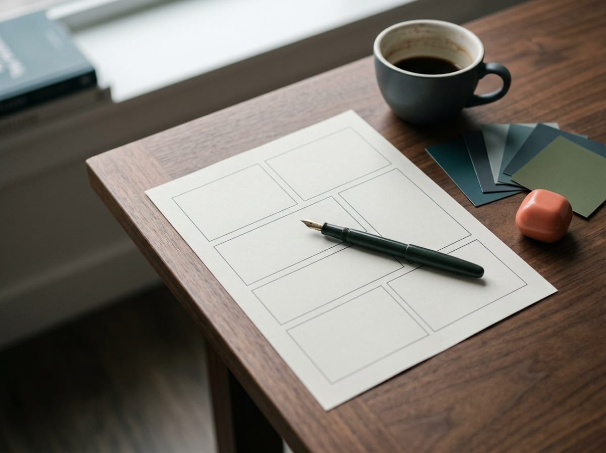 A one-page BrandScript worksheet at Telos Creative, Windsor Colorado