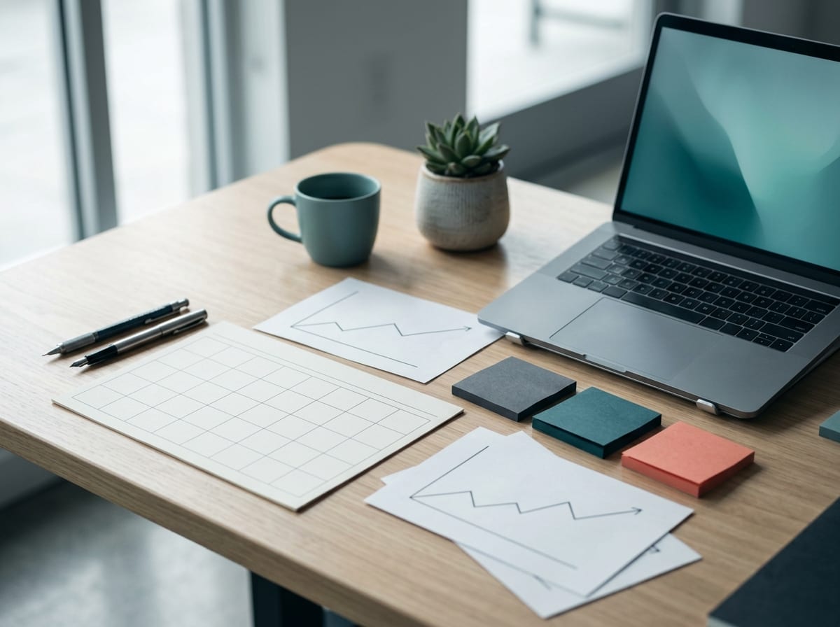Content calendar and marketing strategy materials at Telos Creative