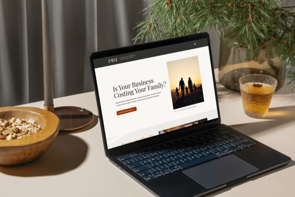 Father on Mission website shown on desktop and mobile